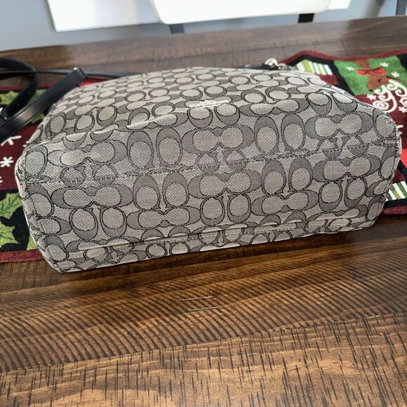 Coach Zip Top Tote with Field Plaid Print (Style F80028) - Picture 6 of 14